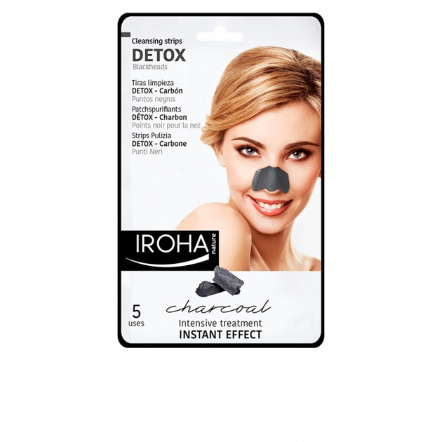Maska z tkaniny na twarz Iroha Nature Detox Nose Strips Remove Blackheads 5 Units (8436036431846) - obraz 1