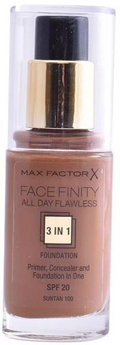 Podkład Max Factor Facefinity 3 In 1 Primer Concealer And Foundation SPF20 100 Suntan 30 ml (3614225851728) - obraz 1