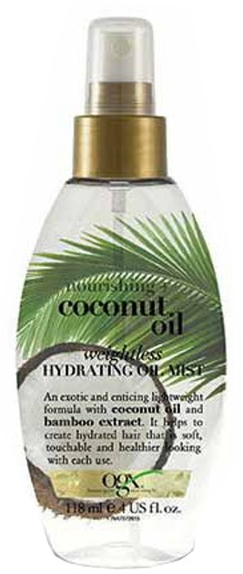 Spray do włosów Ogx Coconut Oil Hydrating Hair Oil Mist 118ml (3574661563374) - obraz 1