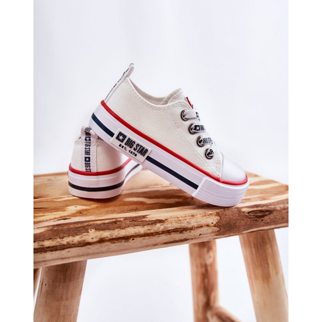 Trampki dziecięce dla dziewczynki Big Star KK374068 22 Białe (5900714538934) - obraz 5