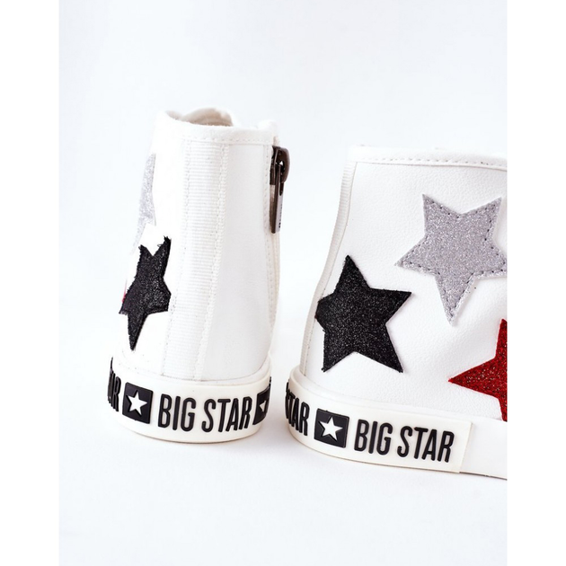 Trampki dziecięce dla dziewczynki wysokie Big Star II374029 32 Białe (5900714418120) - obraz 8