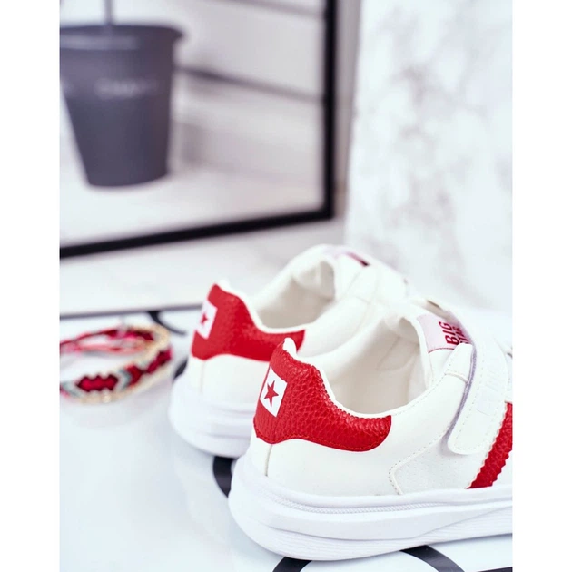Buty sportowe chłopięce Big Star GG374020 31 Białe z czerwonym (5900714282158) - obraz 4