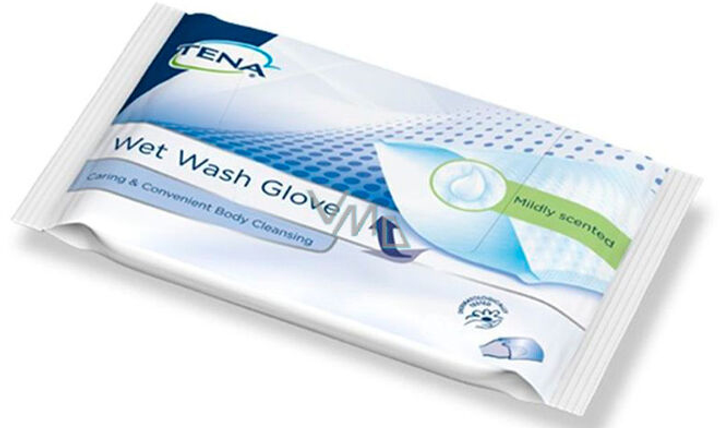 Jednorazowe rękawice do mycia ciała Tena Wet Wash Glove 8 szt (7322540717662) - obraz 3