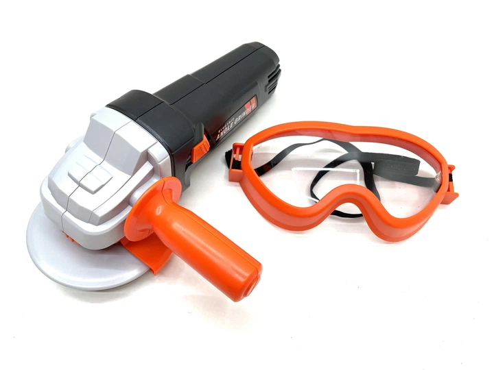 Набор инструментов болгарка и очки Черно-оранжевый (778-3