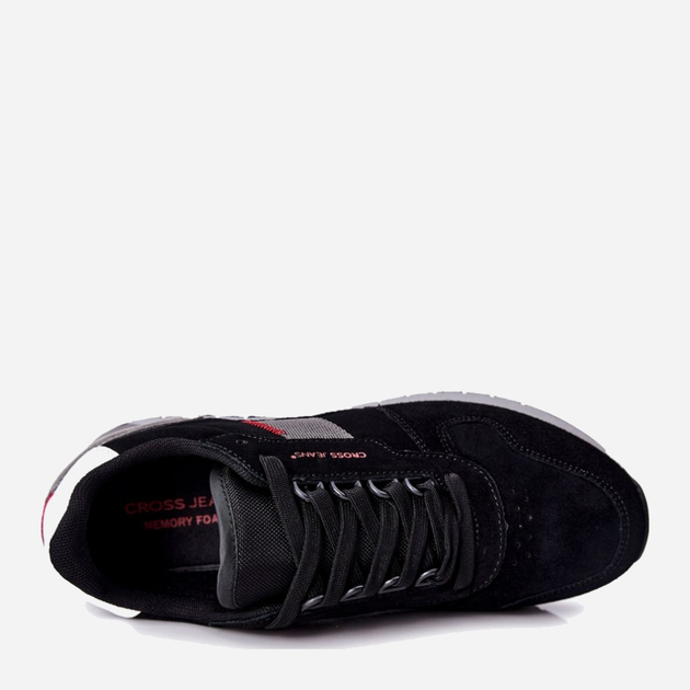 Buty sportowe męskie zamszowe na platformie do kostki Cross Jeans II1R4009C 44 Czarne (8697319152401) - obraz 6