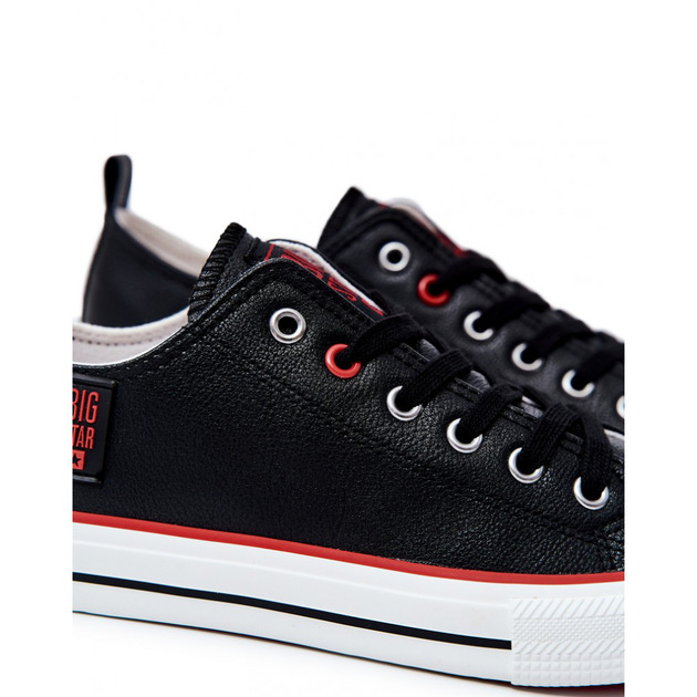Чоловічі кеди низькі Big Star JJ174068 42 Чорні з червоним і білим (5900714444761) - зображення 7