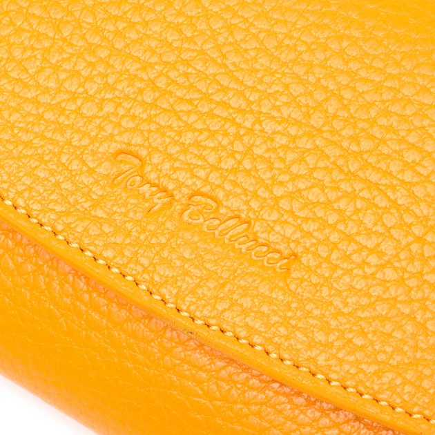 Отличный женский кошелек с монетницей на молнии из натуральной кожи Tony Bellucci Wallet 21978 Желтый - изображение 3