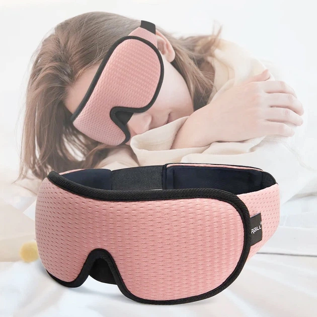 Маска для сна дышащая комфорт SUNROZ 3D Breath Pink (A-17132) - Фото 1 Маска для сна дышащая комфорт SUNROZ 3D Breath Pink (A-17132) - изображение 1