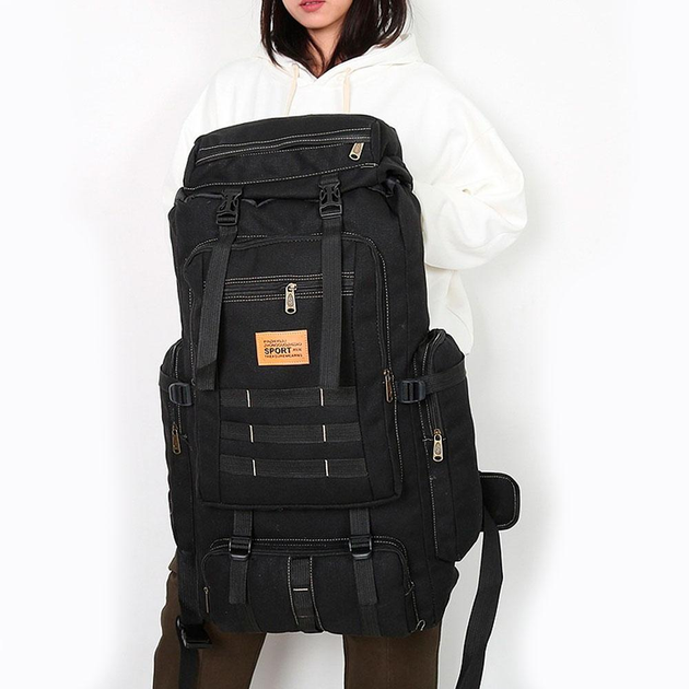Тактический рюкзак 70л (70х36х18 см) XS-0710, Черный - изображение 1
