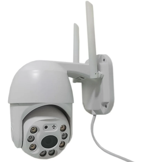 Камера наружного видеонаблюдения Visio CAM-6-IP Wi-Fi поворотная видеокамера уличная 2.0mp, 360°/90° с ИК подсветкой, влагозащита Белый - изображение 3