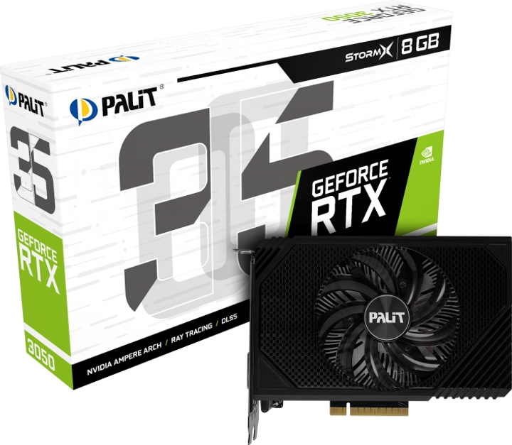 Відеокарта Palit PCI-Ex GeForce RTX 3050 StormX 8GB GDDR6 (128bit) (1552/14000) (1 x DisplayPort, 1 x HDMI, 1 x DVI) (NE63050018P1-1070F) - зображення 6