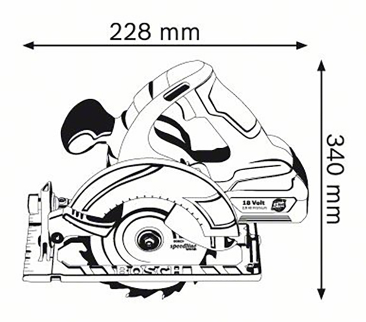 Пила циркулярна Bosch GKS 18V-Li (060166H000) - зображення 3