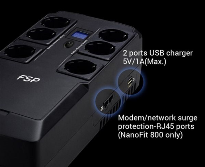 UPS FSP NanoFit 800 800VA/480W (PPF4801702) - obraz 5
