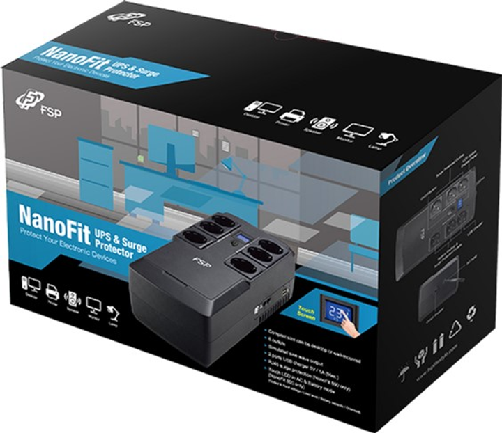UPS FSP NanoFit 800 800VA/480W (PPF4801702) - obraz 6