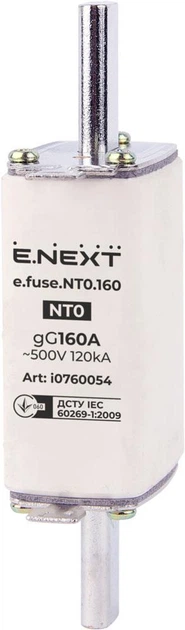 Предохранитель плавкий E.NEXT e.fuse.NT0.160, габарит 0, 160А i0760054 - Фото 1 Предохранитель плавкий E.NEXT e.fuse.NT0.160, габарит 0, 160А i0760054 - изображение 1