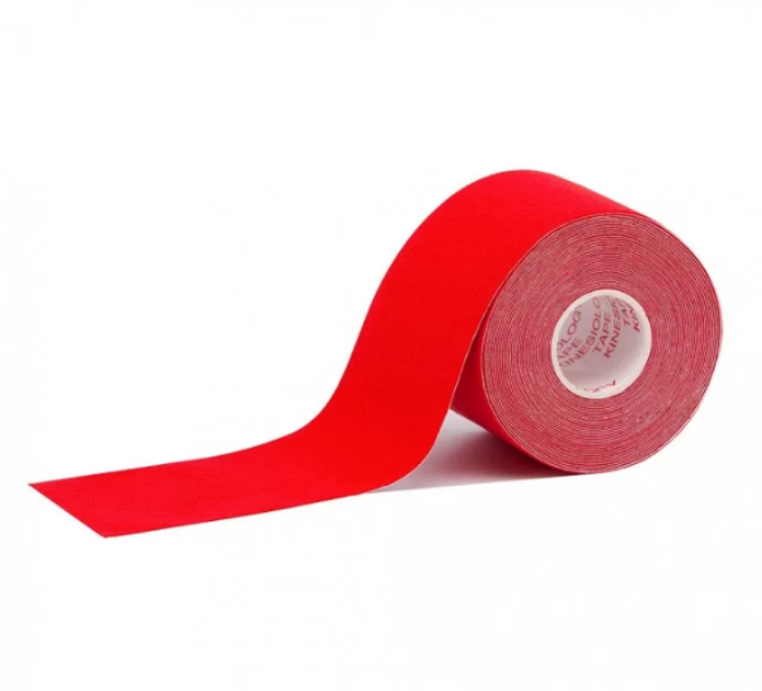 Кинезио тейп BC-0474-5 Kinesio tape эластичный пластырь в рулоне red - изображение 1