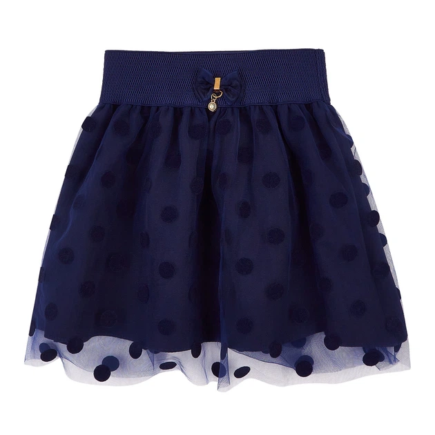 Юбка для девочки темно синяя в в горошки 116р Арт. Горох Minikids от ...