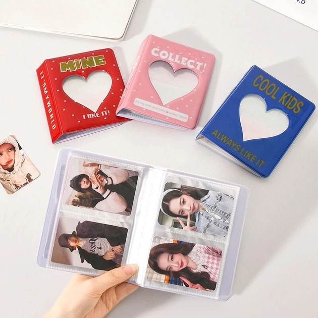 Альбом для хранения K-POP фотографий карт Korea Hard 3-дюймовый 14.8x11x3 см 295 Розовый - изображение 2