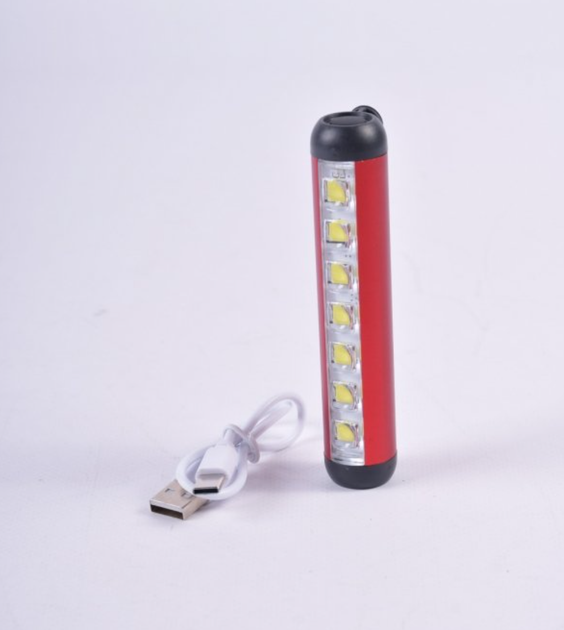 Ручной аккумуляторный LED мини фонарик с боковым светом COB фонарь ZJ-1159 (свет белый, 4 режима) Красный - Фото 2 Ручной аккумуляторный LED мини фонарик с боковым светом COB фонарь ZJ-1159 (свет белый, 4 режима) Красный - изображение 2