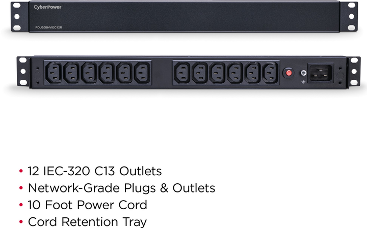 Urządzenia do dystrybucji zasilania CyberPower PDU20BHVIEC12R - obraz 5