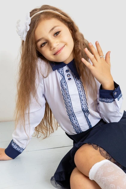 Блуза AGER 146 Бело-синий 172R205-5 - изображение 4