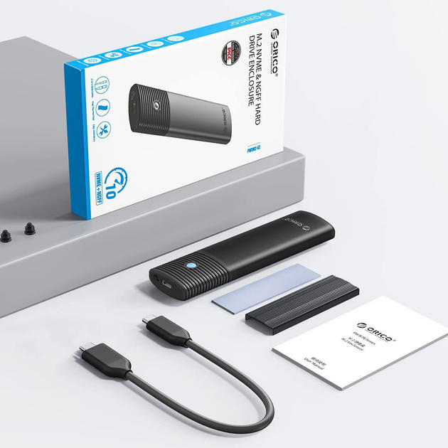 Kieszeń zewnętrzna Orico M.2 NVMe USB-C 10 Gbps Czarna (PWM2-G2-BK-EP) - obraz 9