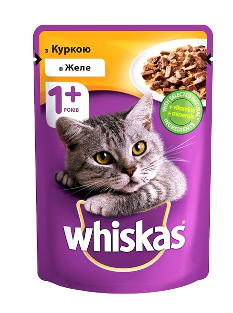 Влажный корм для кошек Whiskas с курицей в желе 85 г. (5900951302138 ...