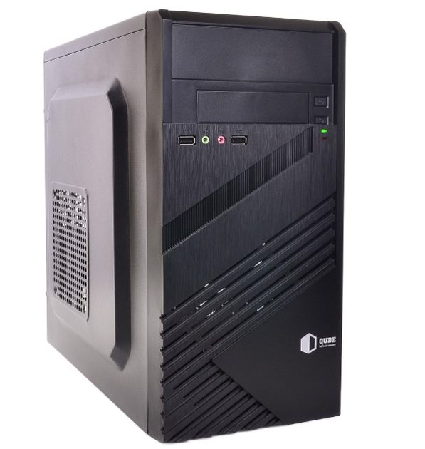 Компьютер QUBE QB05M Tower / Intel Core i3-8100 (4 ядра по 3.6GHz) / 8GB DDR4 (2666 MHz) / 240GB SSD / 400W / H310 - изображение 2
