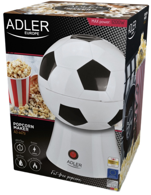 Апарат для приготування попкорну Adler AD 4479 (5908256839557) - зображення 4
