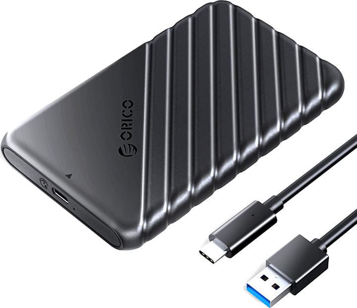 Kieszeń zewnętrzna Orico 2.5" USB-C 3.1 6Gbps Czarna (25PW1-C3-BK-EP) - obraz 1