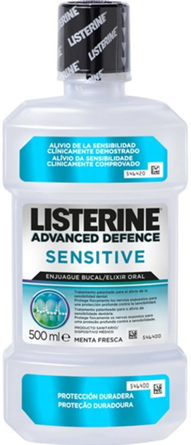 Płyn do płukania ust do wybielania zębów Listerine Advanced Defence Sensitive Mouthwash 500 ml (3574661336992) - obraz 1