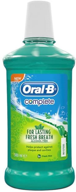 Ополіскувач для порожнини рота Oral-B Complete Mouthwash Fresh Mint 500 ml (4015600587833) - зображення 1