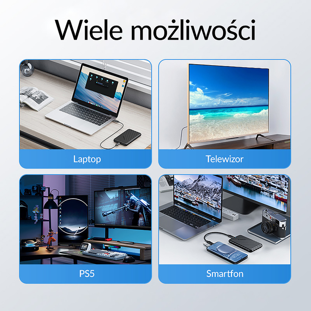 Kieszeń zewnętrzna Orico 2.5" USB-C 3.1 6Gbps Biały (25PW1-C3-WH-EP) - obraz 11
