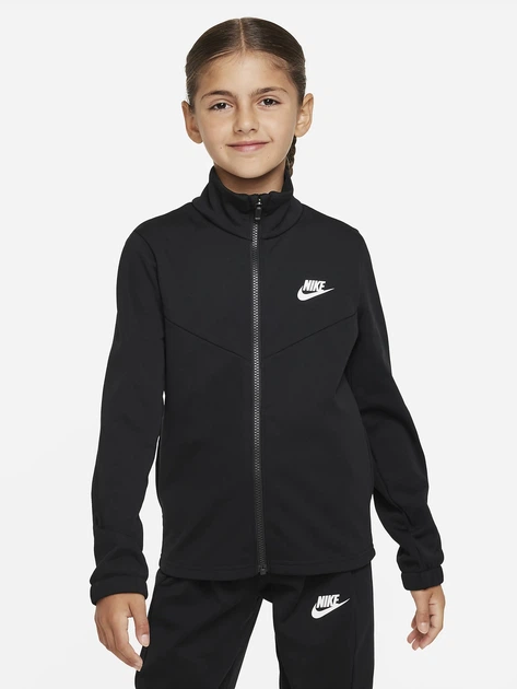 Dres dziecięcy dla dziewczynki Nike K Nsw Tracksuit Poly Fz Hbr FD3067-010 122-128 cm (XS) Czarny (196607053027) - Zdjęcie 3 Dres dziecięcy dla dziewczynki Nike K Nsw Tracksuit Poly Fz Hbr FD3067-010 122-128 cm (XS) Czarny (196607053027) - obraz 3