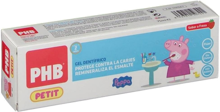 Pasta do zębów Pbh PHB Petit Peppa Pig Toothpaste Gel 75 ml (8437010507441) - obraz 1