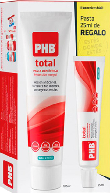 Pasta do zębów PHB Total Toothpaste 100 ml + Toothpaste 25 ml (8435520003880) - obraz 1