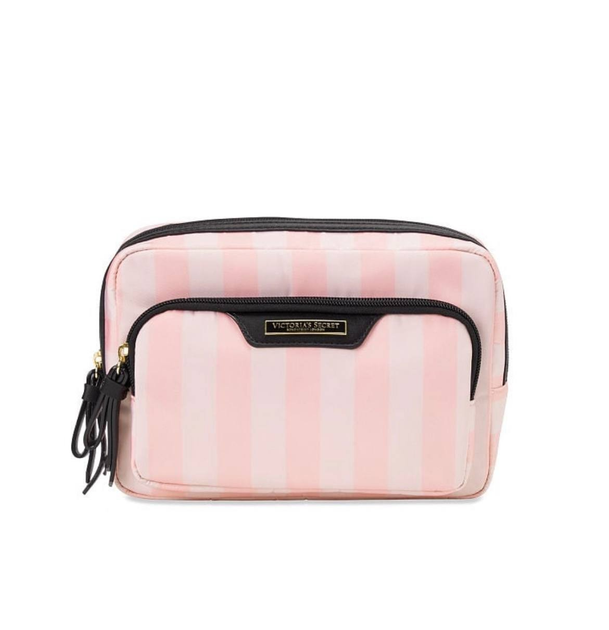 Косметичка Glam Bag Victoria’s Secret розовая полоска 24 см 15 см 9 см ...