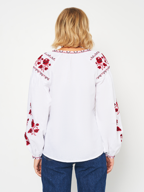 Вышиванка женская с узором NARODNYY BUTIK Троянда 1022.1 52 Белая (NB2000000316000) 
