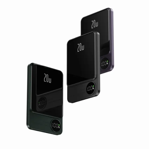 УМБ CYKE Q9 5000 mAh PD 20W MagSafe Wireless Powerbank Зелений - Фото 5 УМБ CYKE Q9 5000 mAh PD 20W MagSafe Wireless Powerbank Зелений - зображення 5