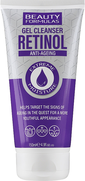 Żel oczyszczający anti-ageing z retinolem Beauty Formulas 150 ml (5012251013444) - obraz 1