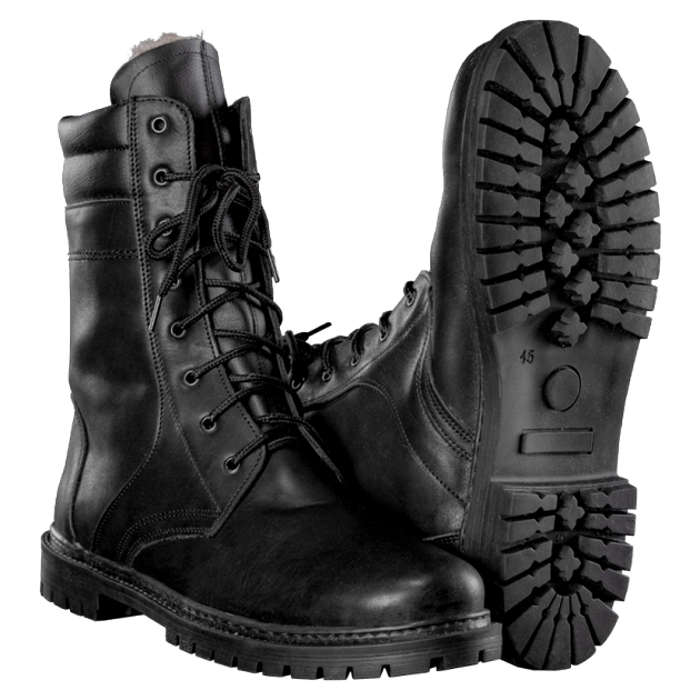 Берці польові зносостійкі черевики для силових структур KOMBAT 36 Чорний (OR.M_2560) - зображення 1