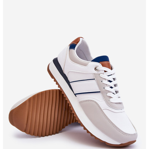 Buty sportowe męskie na platformie do kostki Scotty 45 Białe (5905677432008) - obraz 4