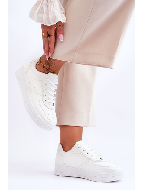Sneakersy damskie z eko skóry Feel It 40 Białe (5905677123043) - obraz 3