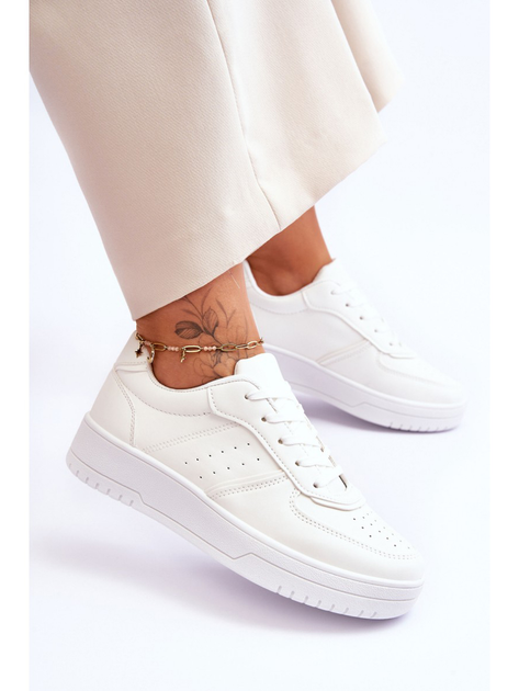 Sneakersy damskie z eko skóry Feel It 40 Białe (5905677123043) - obraz 6