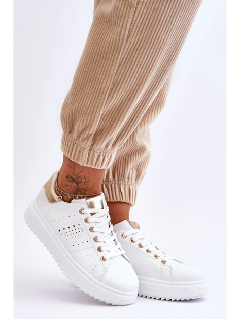 Sneakersy damskie do kostki Be First! 38 Biały/Złoty (5905677117547) - obraz 5