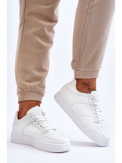 Sneakersy damskie z eko skóry do kostki Larena 38 Białe (5905677000207) - obraz 6