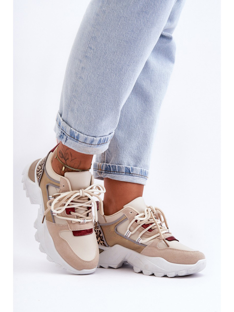 Sneakersy damskie Corena 37 Beżowe (5905677458619) - obraz 4