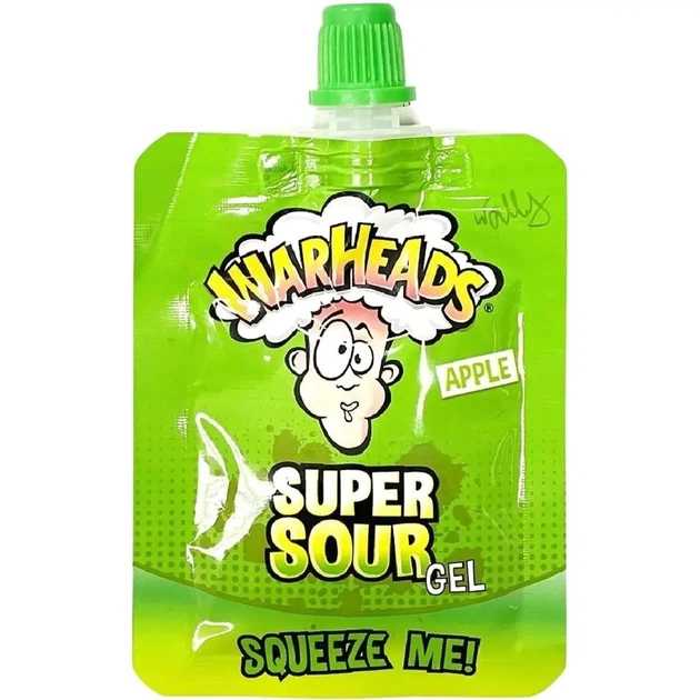 Рідка цукерка Warheads Super Sour Squeeze Me Gel 20 г Яблуко - Фото 1 Рідка цукерка Warheads Super Sour Squeeze Me Gel 20 г Яблуко - зображення 1