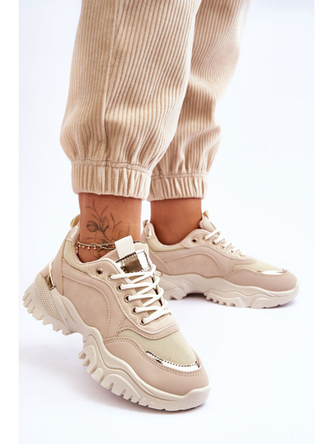 Sneakersy damskie Need It 37 Beżowe (5905677117776) - obraz 4