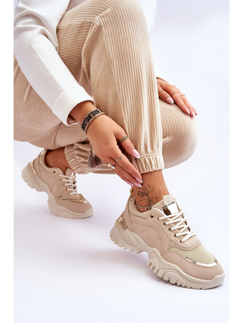 Sneakersy damskie Need It 37 Beżowe (5905677117776) - obraz 6